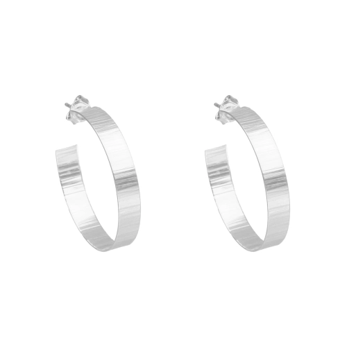 Kolczyki koła duże srebro 3 cm