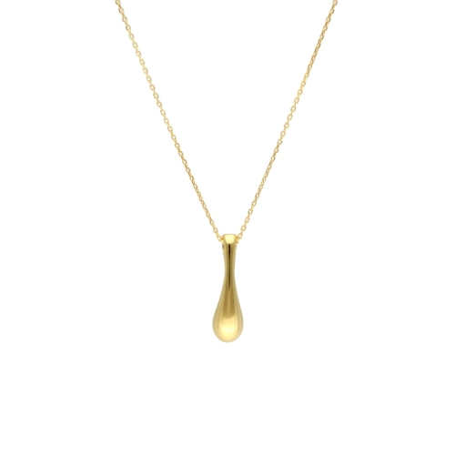 Naszyjnik kropla łezka srebro pozłacane