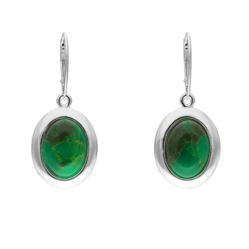 Kolczyki srebrne z jadeitem