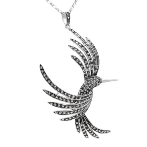 Wisior ozdobny srebrny koliber z markazytami