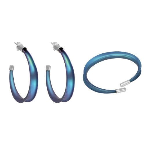 Komplet koła turkusowy tytan srebro