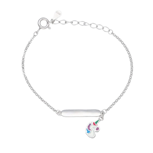 Bransoletka dla dzieci jednorożec srebro rodowane