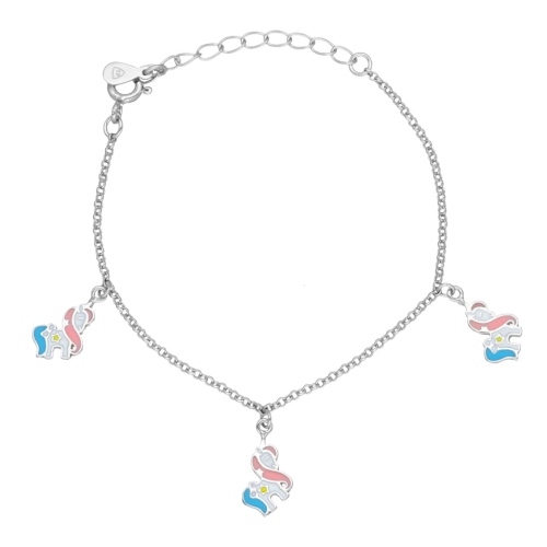 Bransoletka dla dzieci jednorożec srebro rodowane