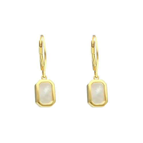 Kolczyki z masą perłową srebro pozłacane