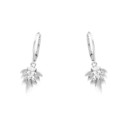 Kolczyki z białą cyrkonią srebro