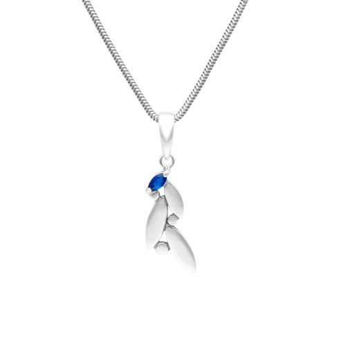 Wisior z szafirową cyrkonią srebro