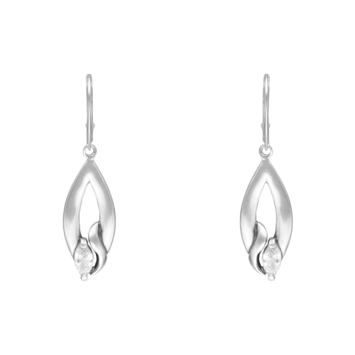 Kolczyki z białą cyrkonią srebro