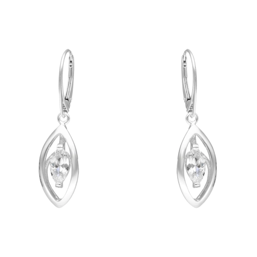 Kolczyki z białą cyrkonią srebro