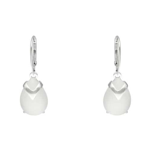 Kolczyki z białym uleksytem srebro