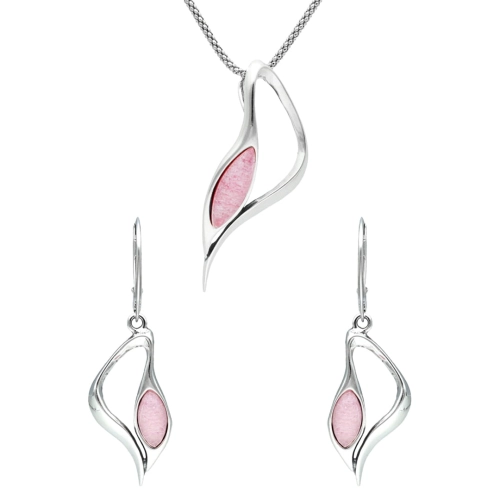 Komplet z kamieniem księżycowym srebro