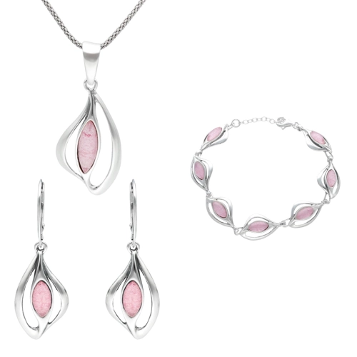 Komplet z kamieniem księżycowym srebro