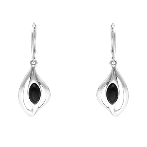 Kolczyki z onyksem srebro