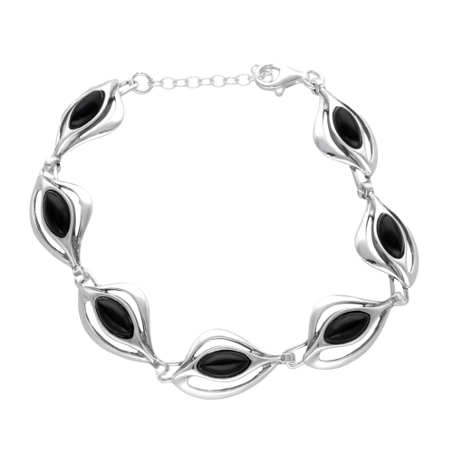 Bransoletka z onyksem srebro