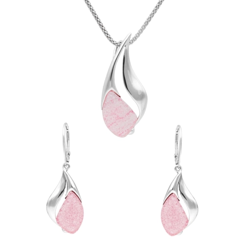 Komplet z kamieniem księżycowym srebro