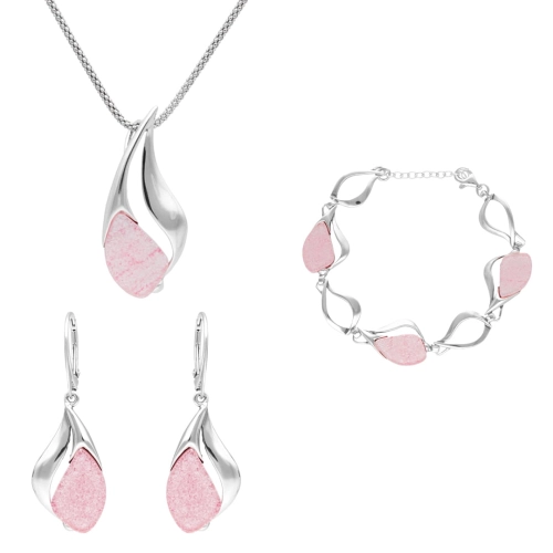 Komplet z kamieniem księżycowym srebro