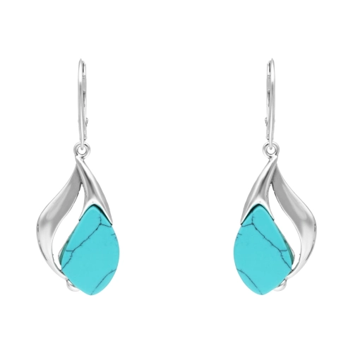 Kolczyki z turkusem srebro