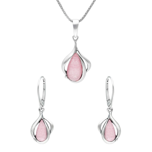 Komplet z kamieniem księżycowym srebro