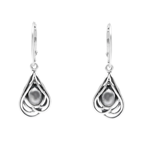 Kolczyki z hematytem srebro