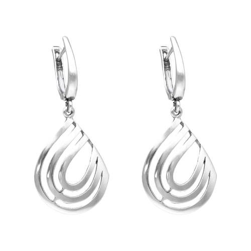 Kolczyki  geometryczne srebro oksydowane