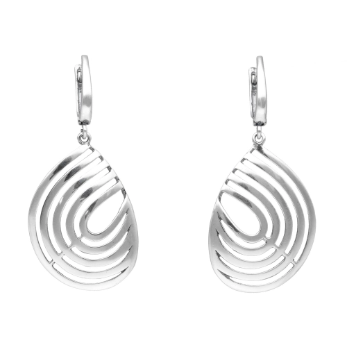 Kolczyki długie geometryczne srebro oksydowane