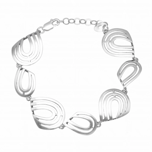 Bransoletka z geometrycznym motywem srebro oksydowane