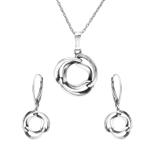 Komplet srebro oksydowane