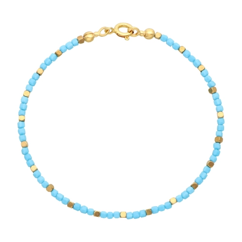 Bransoletka z howlitem i hematytem srebro pozłacane