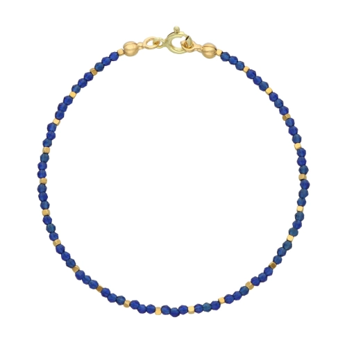 Bransoletka z kryształem i hematytem srebro pozłacane