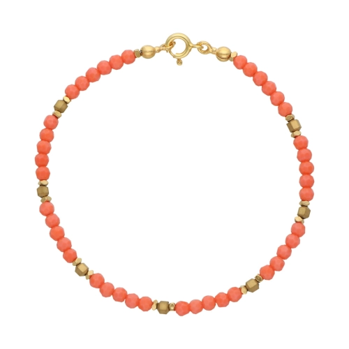 Bransoletka z kryształem i hematytem srebro pozłacane