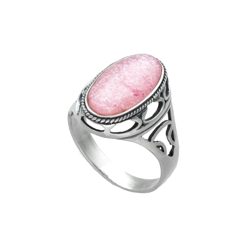 Pierścionek z  kamieniem księżycowym srebro oksydowane