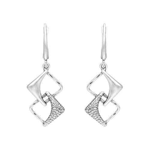 Kolczyki geometryczne srebro oksydowane