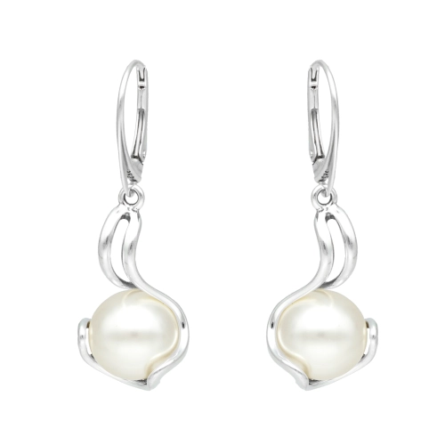 Efektowne kolczyki z perłami srebro