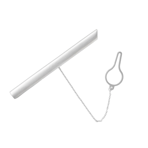 Spinka do krawata satynowana srebro rodowane