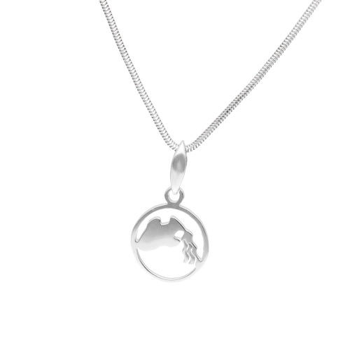 Wisior znak zodiaku Wodnik srebro rodowane