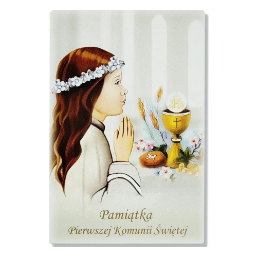 Obrazek  – Pamiątka I Komunii Świętej dla dziewczynki (10x15 cm)