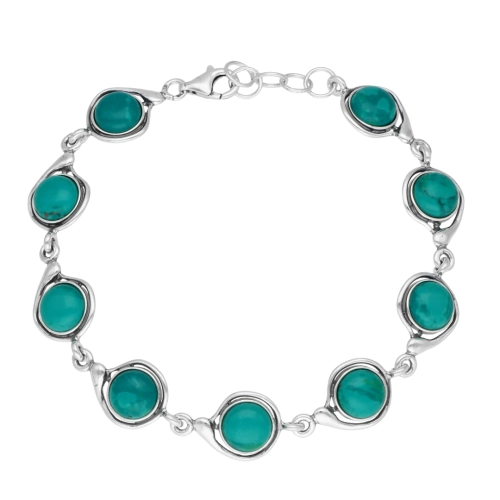 Bransoletka z chryzokolą srebro oksydowane