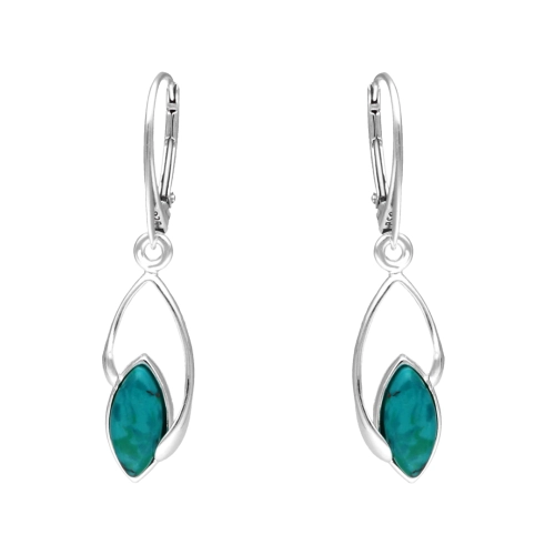 Kolczyki z chryzokolą srebro