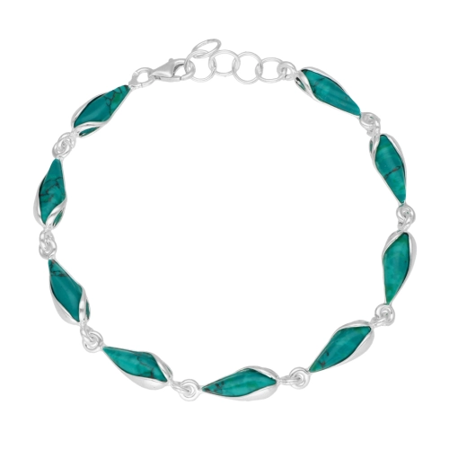 Bransoletka z chryzokolą srebro