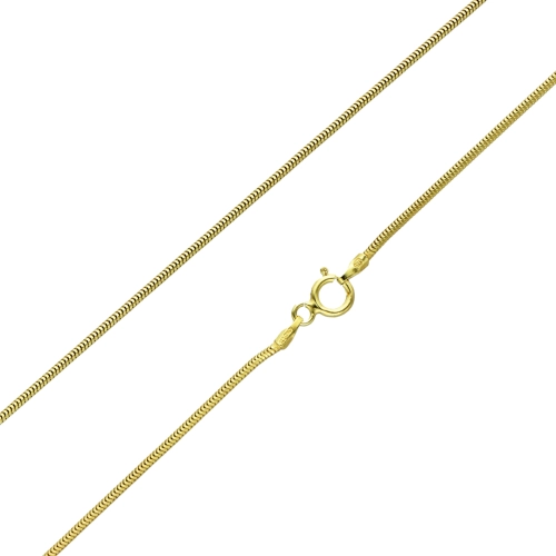 Linka miękka typu snake  pozłacana 1 mm