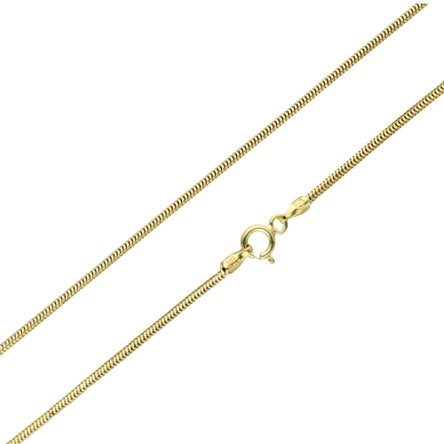 Linka miękka typu snake pozłacana 3.5 g - 50 cm - 1.3mm 