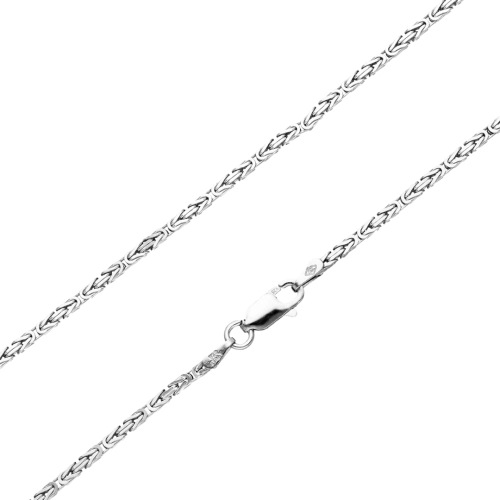 Łańcuszek srebrny królewski bizantyjski - 1.6 mm