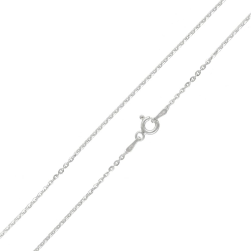 Łańcuszek ankier rodowany - 50 cm 1.3 mm