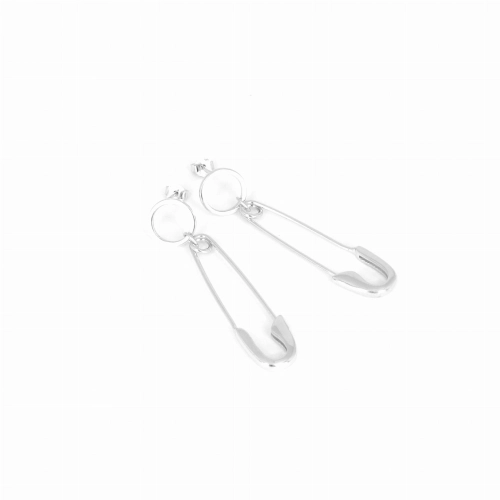 Kolczyki agrafki srebro rodowane