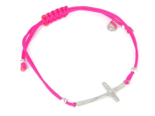 Bransoletka sznurkowa krzyżyk 