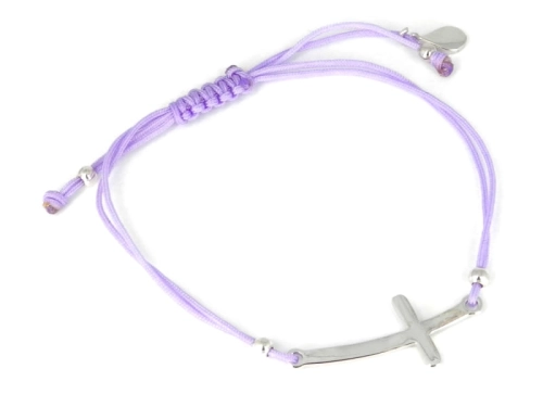 Bransoletka sznurkowa krzyżyk