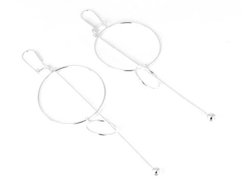 Długie kolczyki geometryczne koła