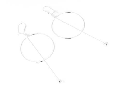 Długie kolczyki geometryczne koła