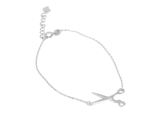 Bransoletka nożyczki srebro rodowane 
