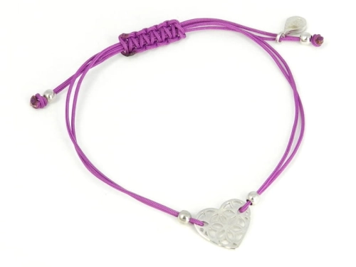 Bransoletka sznurkowa serce
