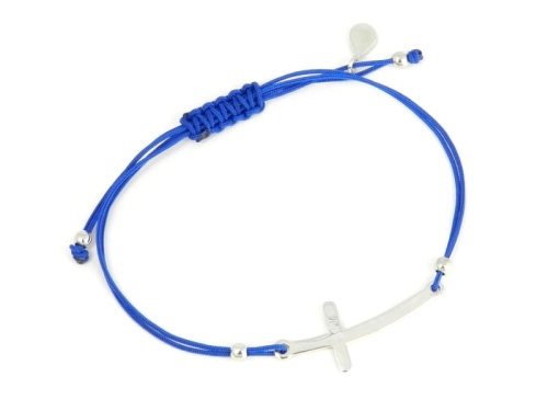 Bransoletka sznurkowa krzyżyk